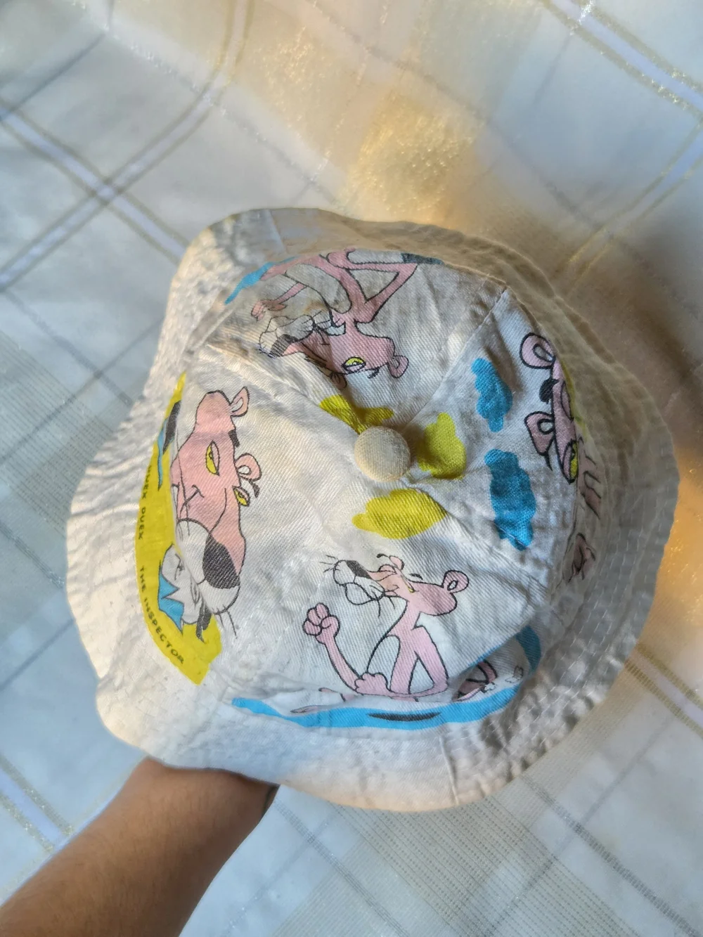 1979 Pink Panther Kids White Bucket Hat